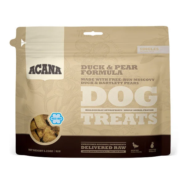 ACANA Singles Grain Free Limited Ingredient Diet Duck & Pear Formula Dog Treats