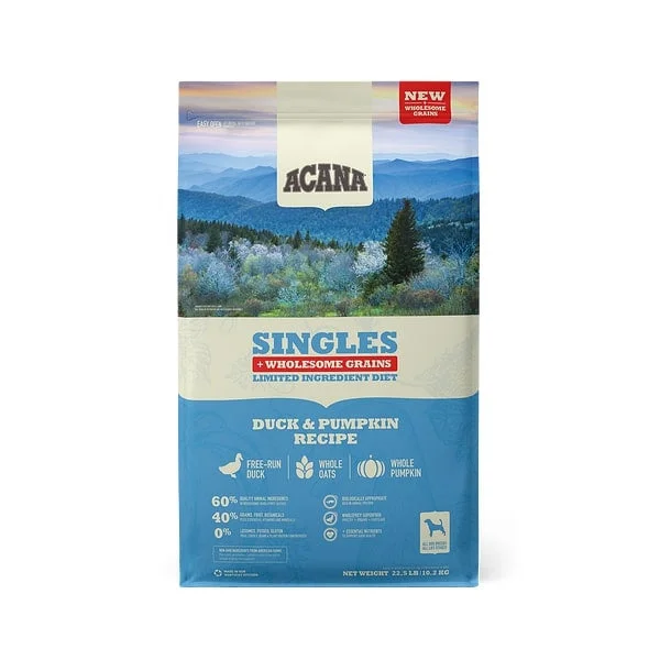 ACANA Singles + Wholesome Grains Limited Ingredient Diet Duck & Pumpkin Recipe Dry Dog Food