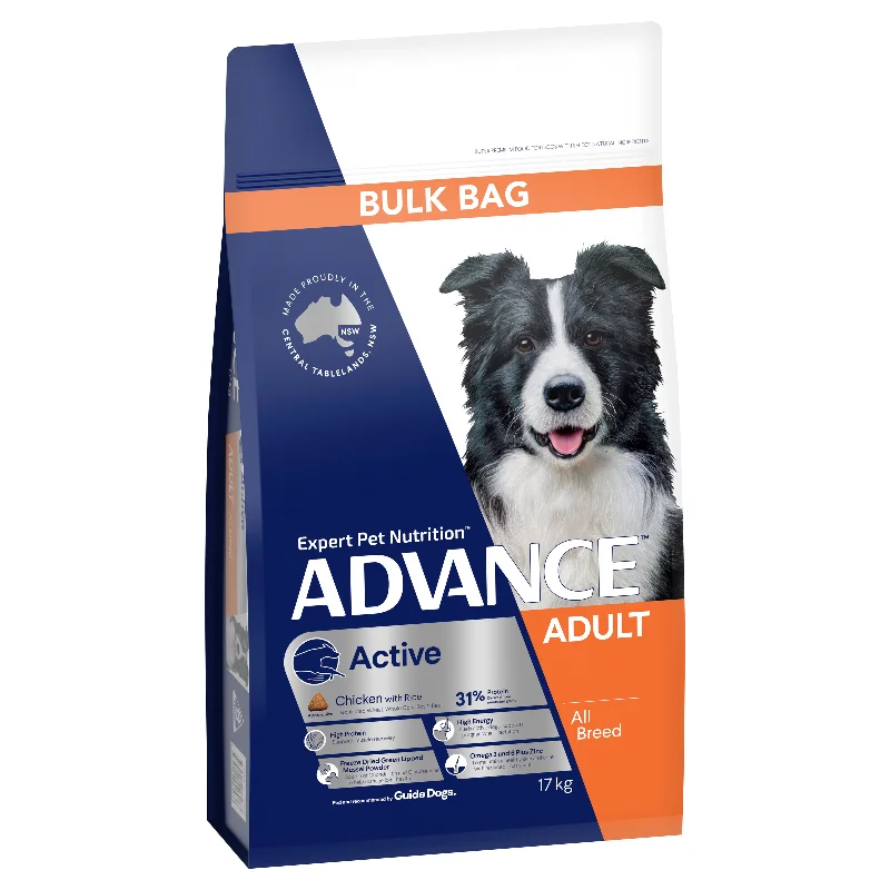 Advance Chicken and Rice Active Adult Dry Dog Food 17kg