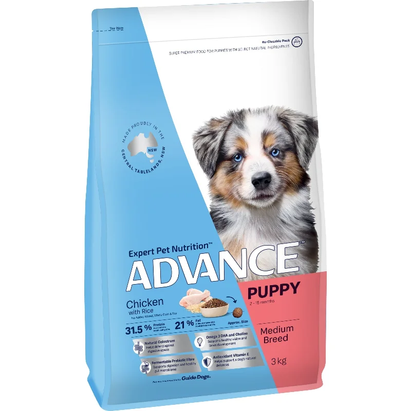 Advance Chicken and Rice Medium Breed Puppy Dry Food 3kg