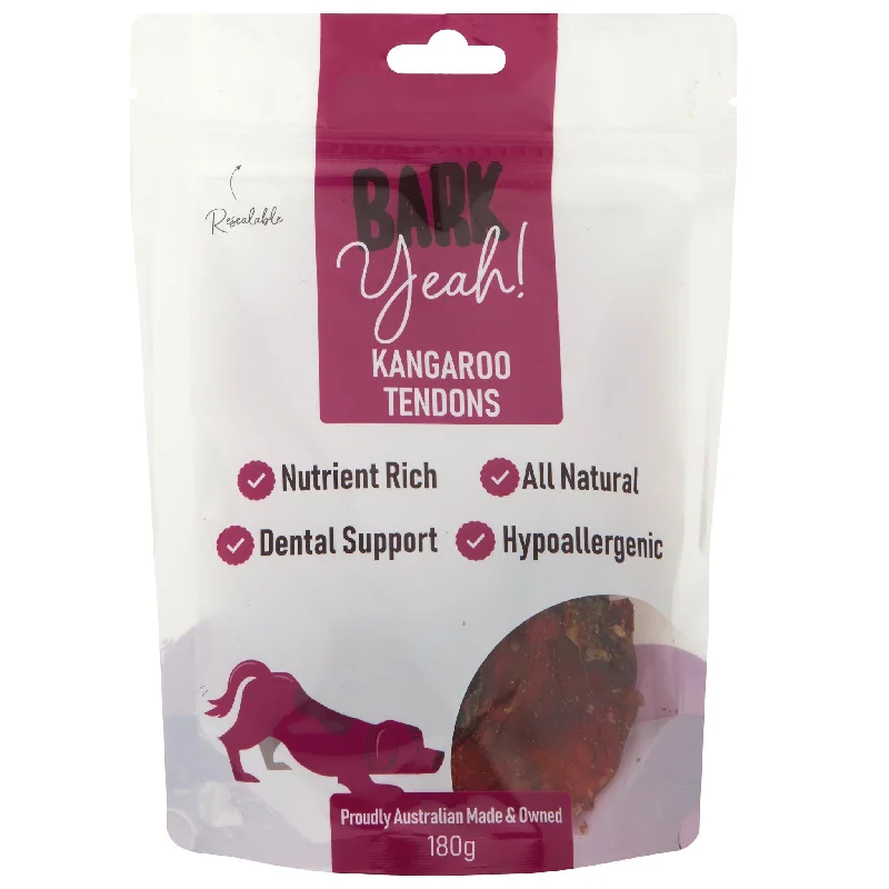 Bark Yeah! Kangaroo Tendons Dog Treat 180g