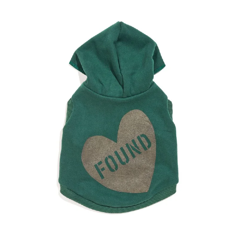 Big Full Heart Animal Hoodie, Hunter Green + Pine