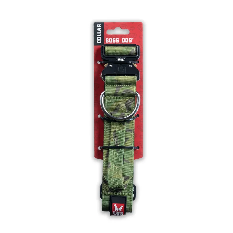 Boss Dog Tactical Collar - Green Camo