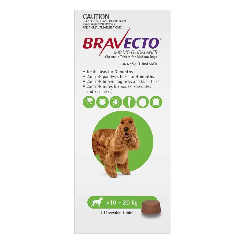 Bravecto Medium Dog Chews 10-20Kg