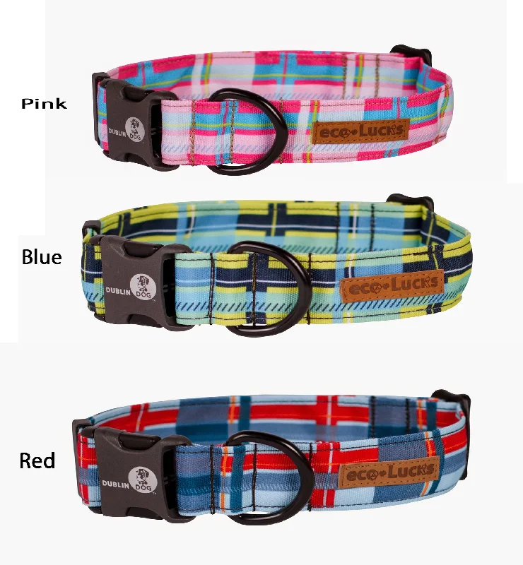 Color Plaid Dog Collar