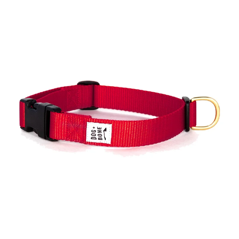 Dog+Bone Adjustable Snap Collar Merlot