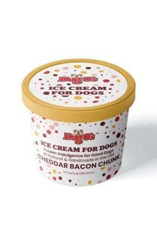 Dog-O's Ice Cream Cheddar Bacon Chunk Frozen Dog Treat