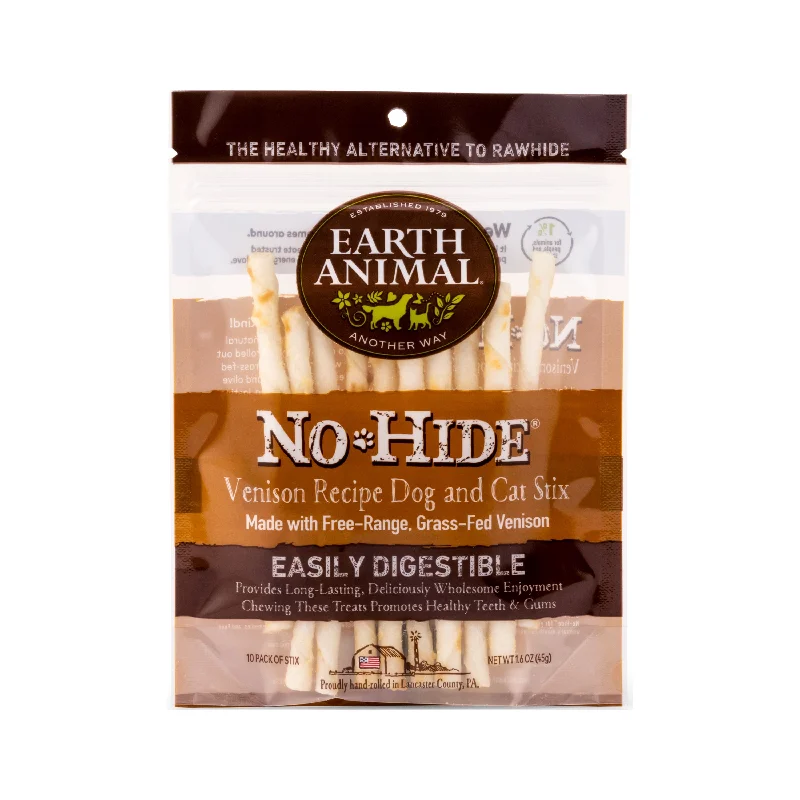 Earth Animal No-Hide Stix Venison Recipe Chews (10pk)