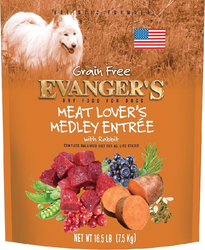 Evangers Grain Free Meat Lover's Medley with Rabbit Dry Dog Food