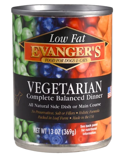 Evangers Low Fat Super Premium All Fresh Vegetarian Dinner Canine and Feline Canned Food