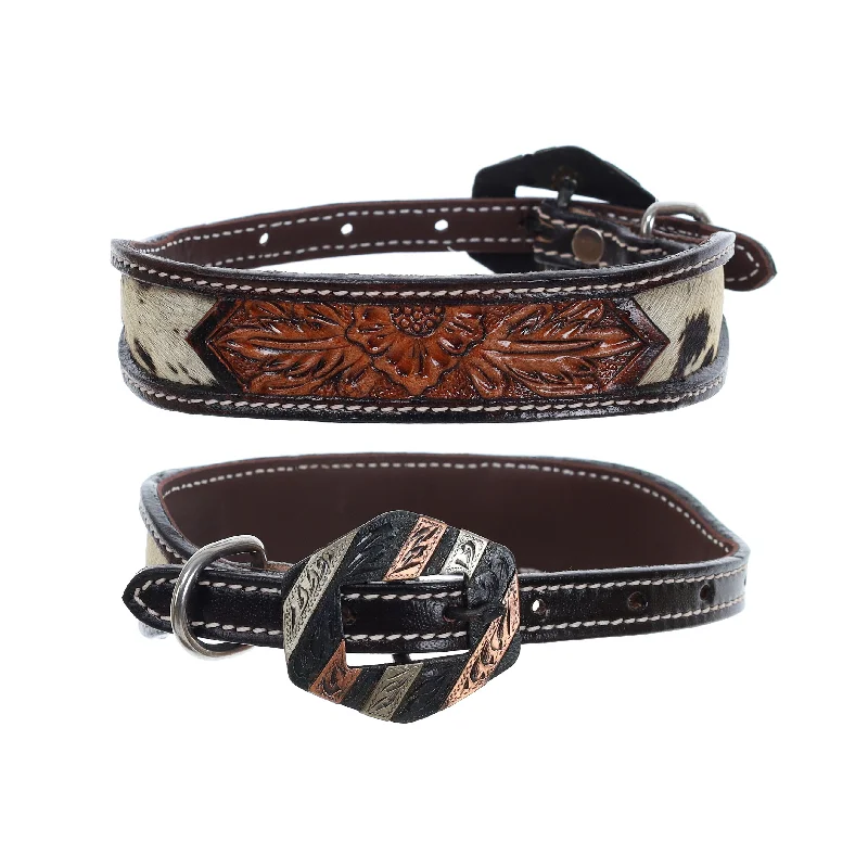 FloraHide Leather Dog Collar