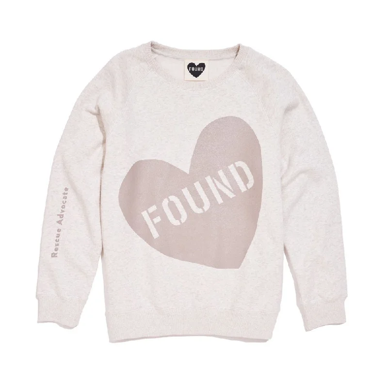 Found My Animal Big Full Heart Sweatshirt, Heather + Gray