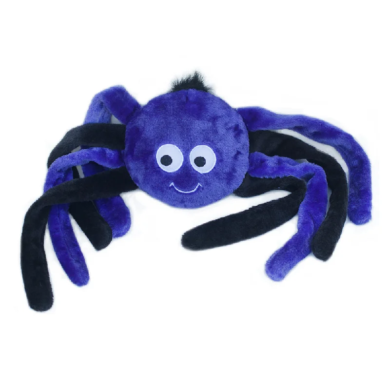 Zippy Paws Halloween 2024 Grunterz Plush Dog Toy, Purple Spider