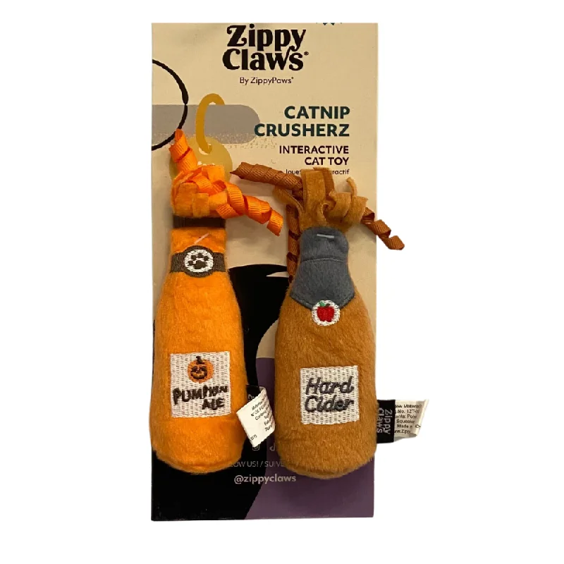 Zippy Paws Halloween 2024 ZippyClaws Catnip Crusherz Plush Cat Toy, 2pk