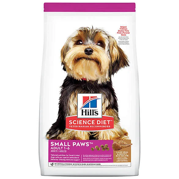 Hill's Science Diet Adult Small Paws Lamb Meal & Brown Rice Recipe  Dry Dog Food