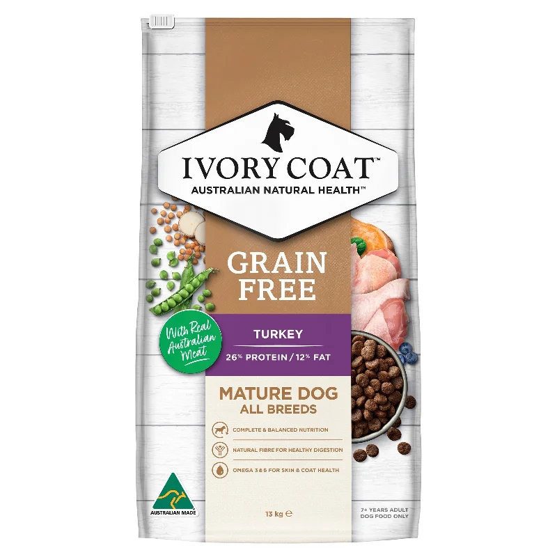 Ivory Coat Grain Free Reduced Fat Turkey Adult Dog Dry Food 13kg