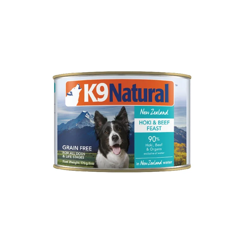 K9 Natural Hoki and Beef Feast Wet Dog Food 170g x 12