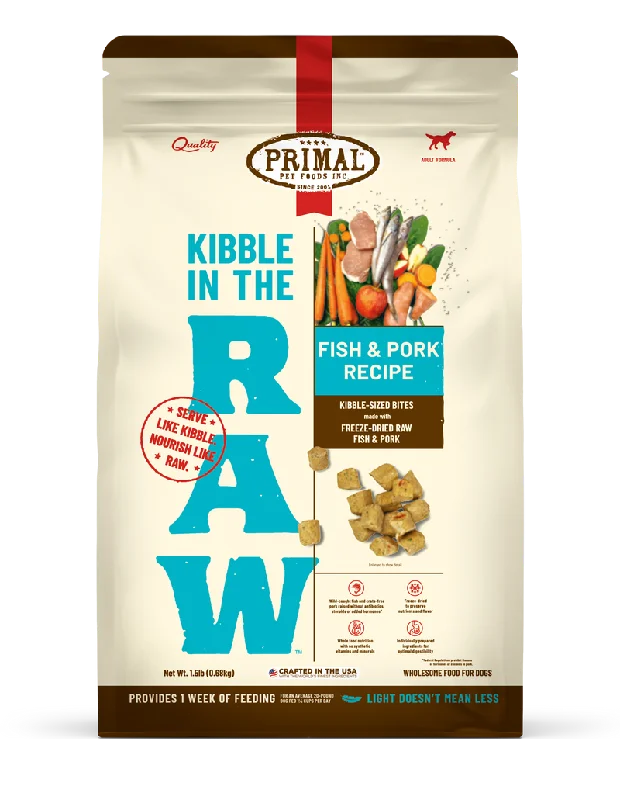 Primal Kibble in the Raw - Canine Fish & Pork Recipe