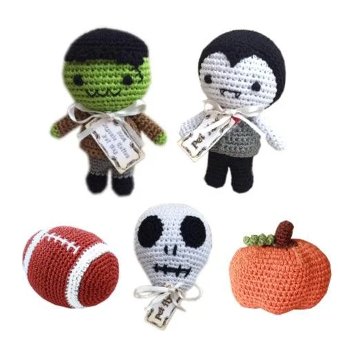 Knit Knacks Halloween / Fall Collection Organic Cotton Small Dog Toy