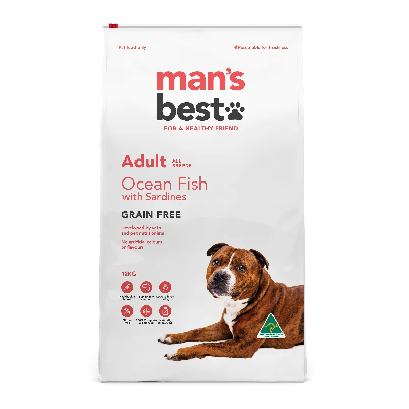 Mans Best Grain Free Adult Ocean Fish Dry Dog Food