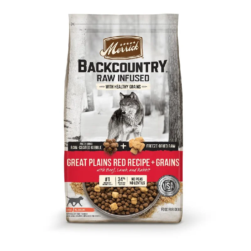 Merrick Backcountry Raw Infused with Healthy Grains Great Plains Red Recipe Dry Dog Food