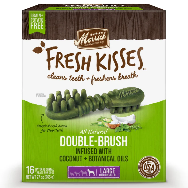 Merrick Fresh Kisses Grain Free Coconut Oil & Botanicals Large Dental Dog Treats