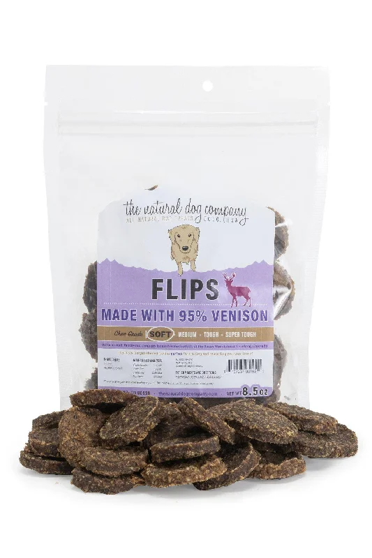 Tuesday's Natural Dog Co. Venison Flips Dog Treats