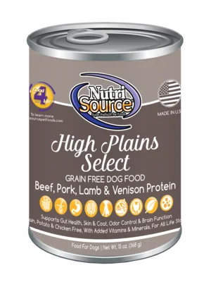 Nutrisource Grain Free High Plains Select Canned Dog Food