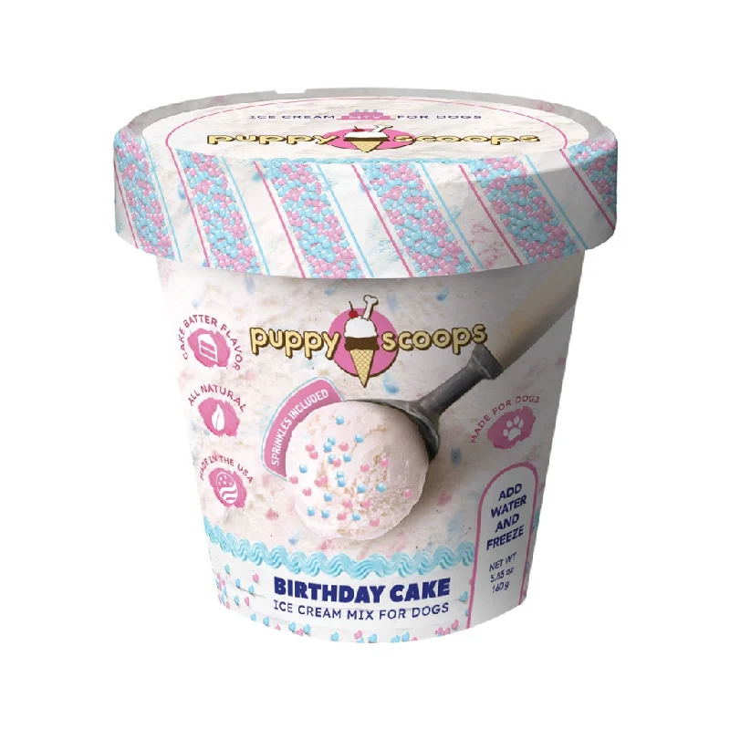 Puppy Scoops Ice Cream Mix Birthday Cake Pint 4.65oz