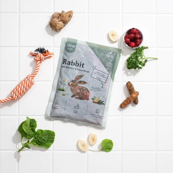 Rabbit Romaine & Brown Ginger Raw Dog Food - Adult