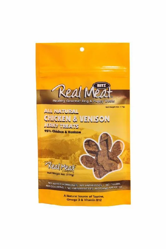 Real Meat Chicken and Venison Bitz Jerky Dog Treats