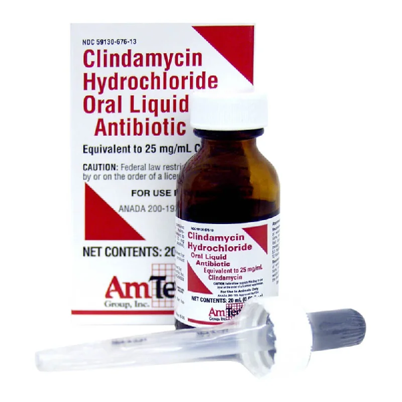 Rx Clindamycin, 25mg/ml Oral Drops x 20 ml bottle