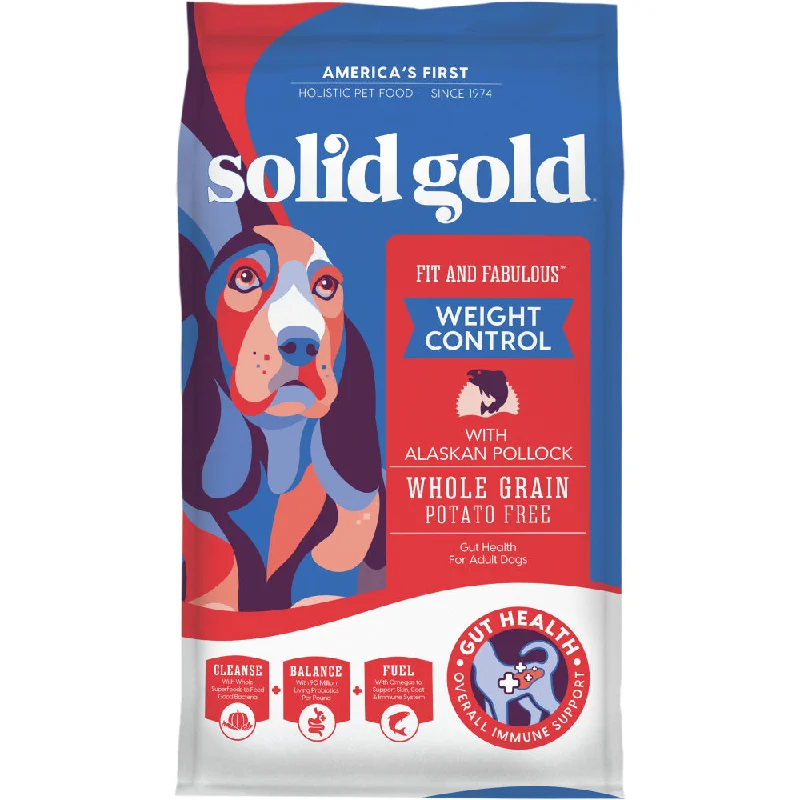 Solid Gold Fit & Fabulous Adult Low Fat & Low Calorie with Fresh Caught Alaskan Pollock Dry Dog Food