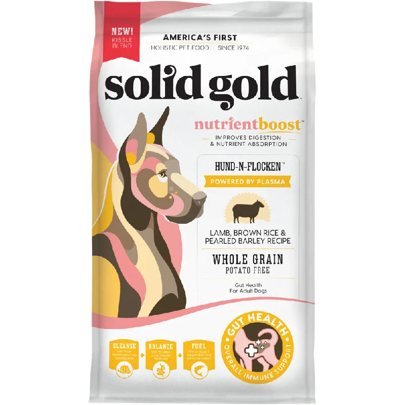 Solid Gold NutrientBoost Hund-N-Flocken with Lamb, Brown Rice & Pearled Barley Dry Dog Food