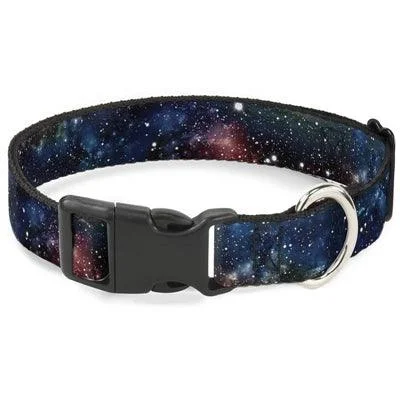 Space Dust Collage Plastic Clip Collar and Leash Set from Buckle Down