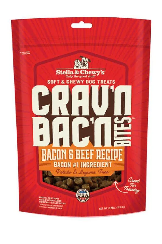 Stella and Chewys Crav'n Bac'n Bites Bacon & Beef Dog Treats