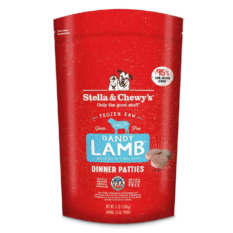 Stella & Chewy's Frozen Raw Dandy Lamb Patties for Dogs