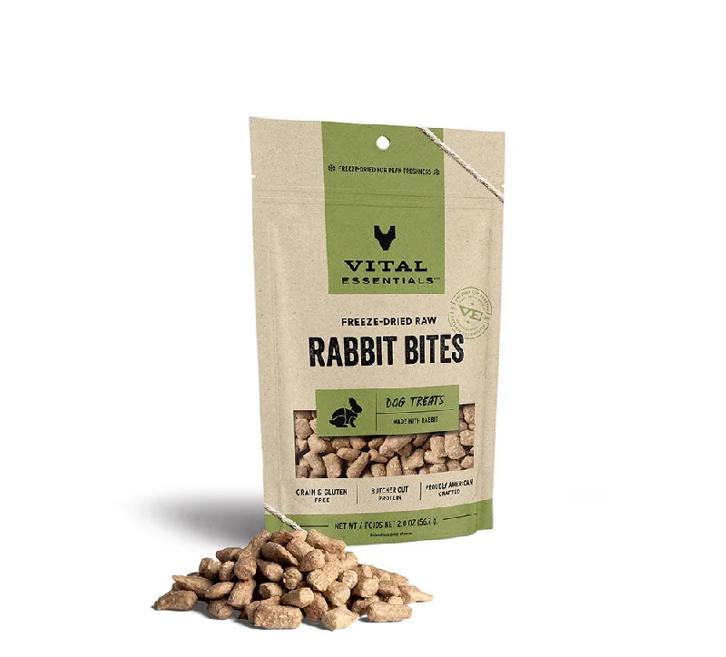 Vital Essentials® Freeze-Dried Rabbit Bites Dog Treats, 2 oz