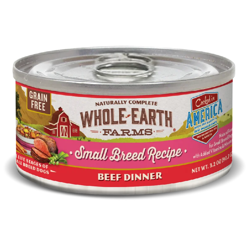 Whole Earth Farms Grain Free Small Breed Beef Recipe Canned Dog Food