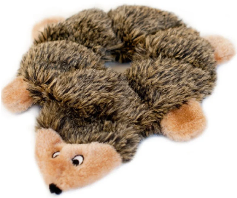 ZippyPaws Loopy Multi Squeaker Plush Dog Toy, Hedgehog