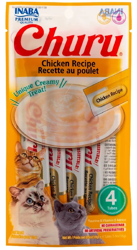 Churu Chicken Puree Lickable Cat Treat, 4-pk