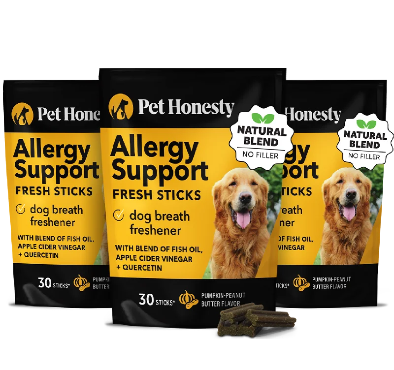 Allergy Support Fresh Sticks 3-Pack (Pumpkin Peanut Butter Flavor)