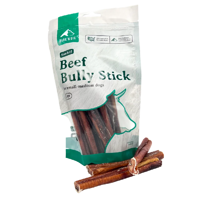 BarkNBig USA Odor Free Standard Beef Bully Stick Dog Treat, 5-6in