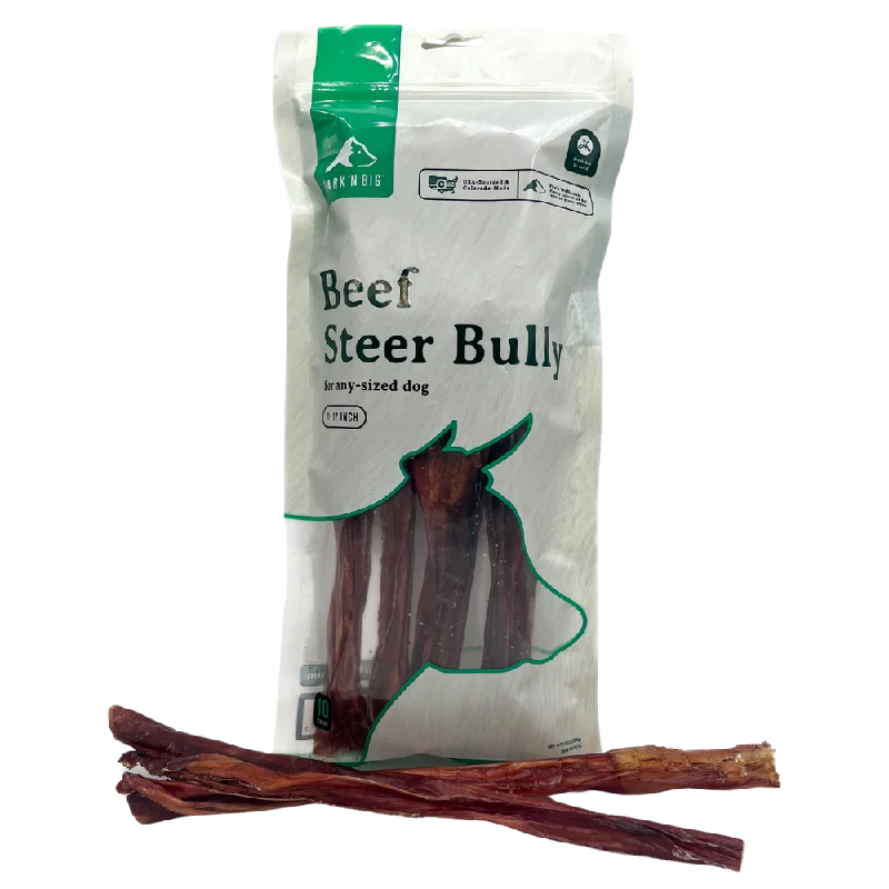 BarkNBig USA Odor Free Beef Steer Stick Dog Treat, 10-11"