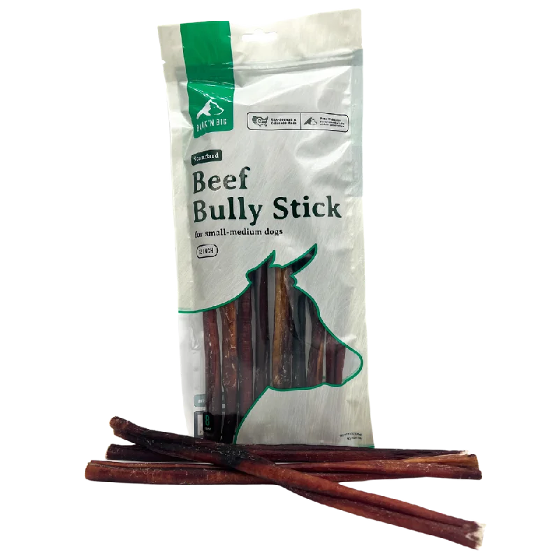 BarkNBig USA Odor Free Standard Beef Bully Stick Dog Treat, 11-12in