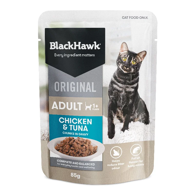 Black Hawk Chicken and Tuna in Gravy Cat Wet Food 85g