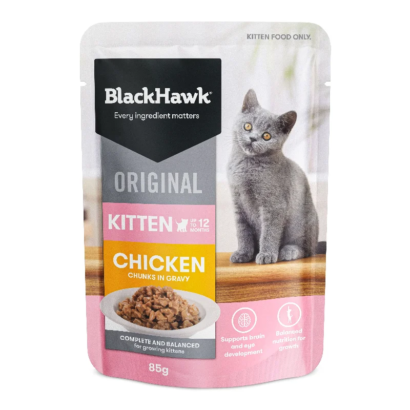 Black Hawk Chicken in Gravy Kitten Wet Food 85g