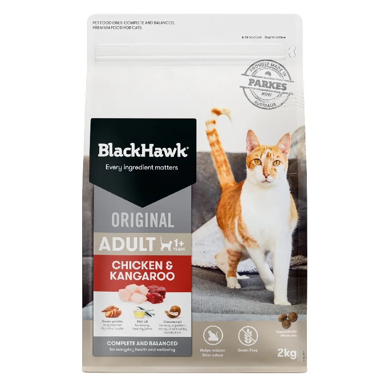 Black Hawk Grain Free Chicken and Kangaroo Cat Dry Food 2kg