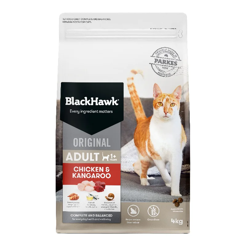 Black Hawk Grain Free Chicken and Kangaroo Cat Dry Food 4kg