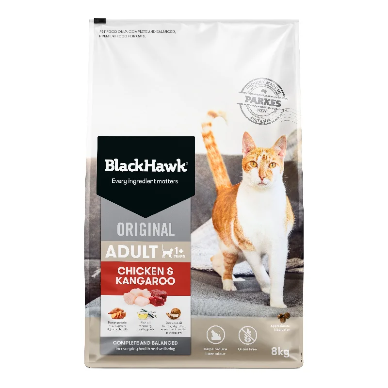 Black Hawk Grain Free Chicken and Kangaroo Cat Dry Food 8kg